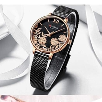 CURREN 9065 Women Watches Waterproof Top Brand Luxury Black Classic Bracelet Ladies Wristwatch Stainless Steel Band Female Clock